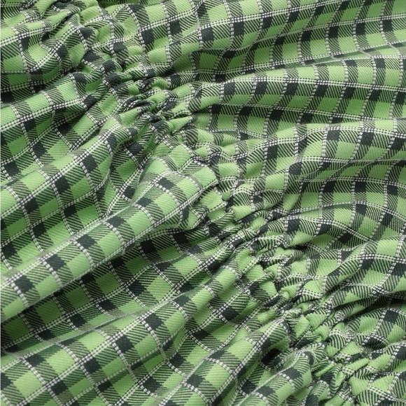 NWOT Plaid Ruffle Midi Dress - Picture 2 of 4